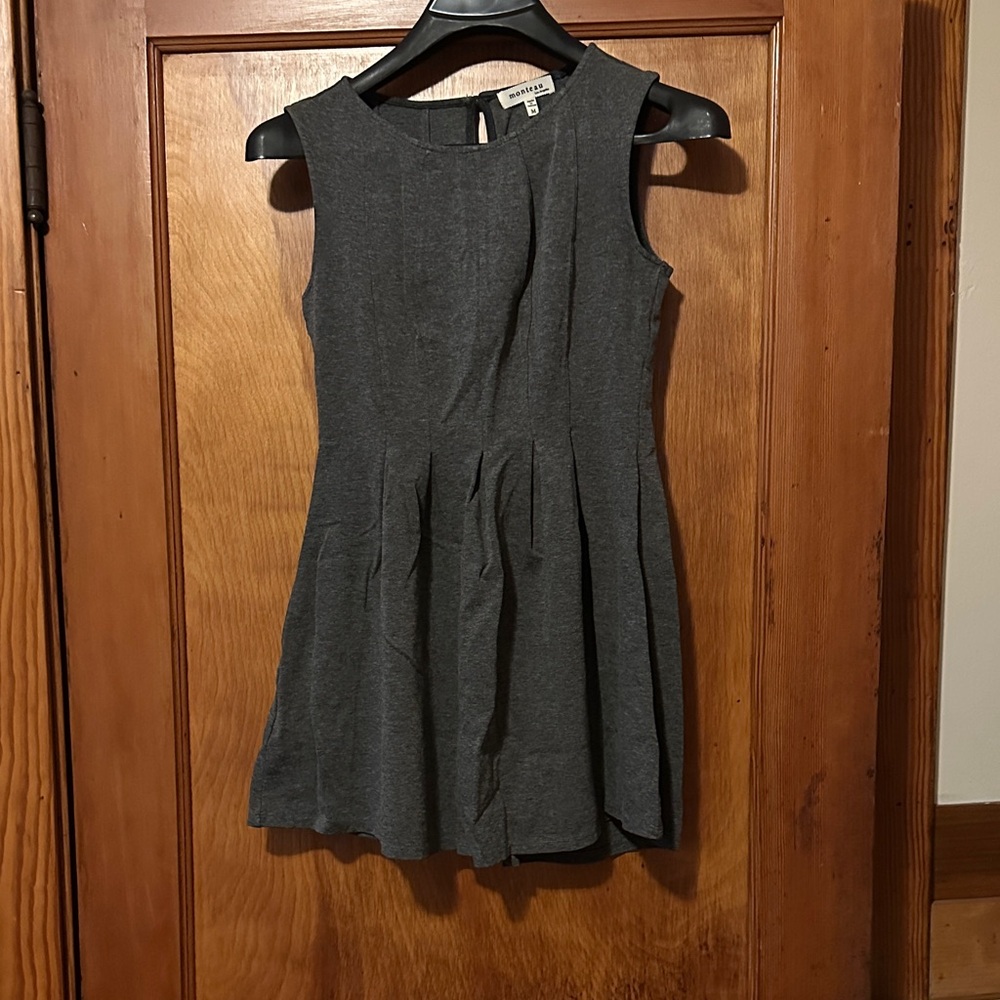 Charcoal Sleeveless Mini Dress